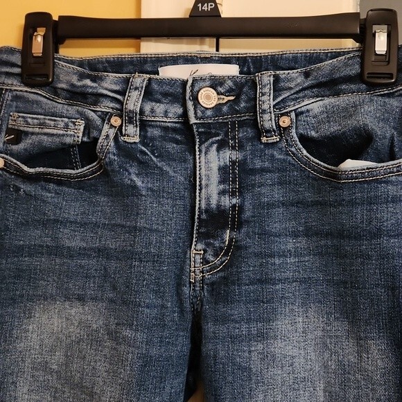 KanCan Women's Mid Rise Ankle Skinny Jeans Distressed Hems Size 26 (US 2) - Picture 2 of 7